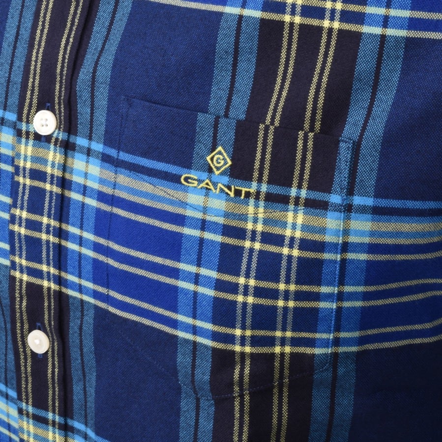 Alternative Image for ProductGant Brushed Bright Plaid Oxford Shirt Blue3